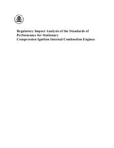 Regulatory Impact Analysis of the Standards of Performance for Stationary Compression Ignition Internal Combustion Engines EPA-452/R[removed]June 2006