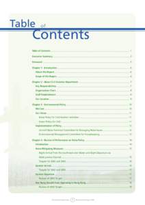 Civil Aviation Department Environmental Report 2002 Table of Contents