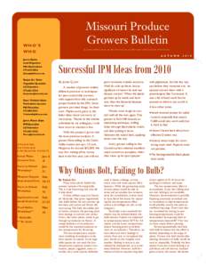 Missouri Produce Growers Bulletin WHO’S WHO