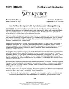 Workforce development / Geography of the United States / Government of Iowa / Iowa Workforce Development / Iowa