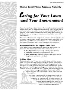 Public Education Brochure[removed]Chester County Water Resources Authority Caring for Your Lawn