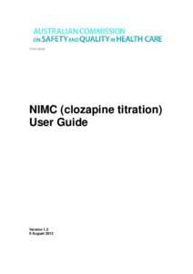 TRIM[removed]NIMC (clozapine titration) User Guide  Version 1.2