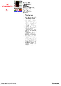 Border Mail 16-Dec-2011 back  Copyright Agency Ltd (CAL) licenced copy