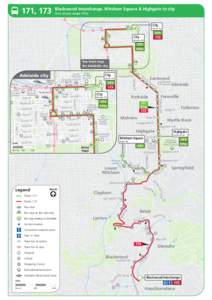 vvvv  171, 173 Blackwood Interchange, Mitcham Square & Highgate to city Also shows route 171A