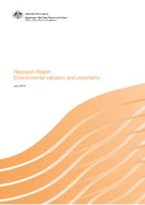 Research Report: Environmental valuation and uncertainty