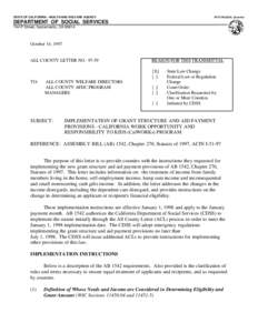 STATE OF CALIFORNIA - HEALTH AND WELFARE AGENCY  PETE WILSON, Governor DEPARTMENT OF SOCIAL SERVICES 744 P Street, Sacramento, CA 95814