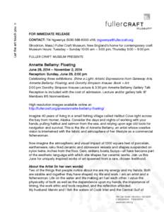 Microsoft Word - FCM_2014_Press Release for Annette Bellamy Floating.doc