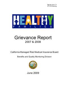 Agenda Item 7.h[removed]Meeting Grievance Report 2007 & 2008