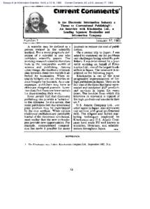 Essays of an Information Scientist, Vol:6, p.13-16, 1983  Current Contents, #3, p.5-8, January 17, 1983 Is