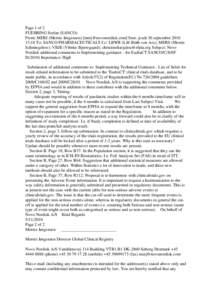 Page 1 of 2 FUEHRING Stefan (SANCO) From: MERJ (Merete Jørgensen) [[removed]] Sent: jeudi 30 septembre[removed]:18 To: SANCO PHARMACEUTICALS Cc: LBWR (Lill-Brith von Arx); MERS (Merete Schmiegelow); VBJE (Vibe