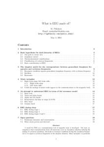 What is EEG made of? M. Pitk¨anen Email: [removed]. http://tgdtheory.com/public_html/. May 4, 2014