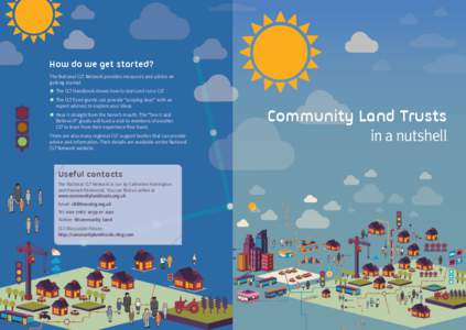 How do we get started? The National CLT Network provides resources and advice on getting started. The CLT Handbook shows how to start and run a CLT 	 The CLT Fund grants can provide “scoping days” with an expert advi