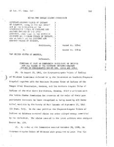 1 6 Ind. C 1 . Comm[removed]BEFORE THE INDLAN CLAIMS COPMISS I O N CHEYENNE-ARAPAHO TRIBES OF INDIANS OF OlCAHOMA, s u i n g on i t s own b e h a l f and a s r e p r e s e n t a t i v e of t h e