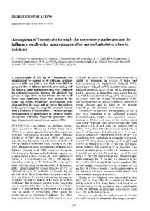 Absorption of lincomycin through the respiratory pathways and its influence on alveolar macrophages after aerosol administration to chickens