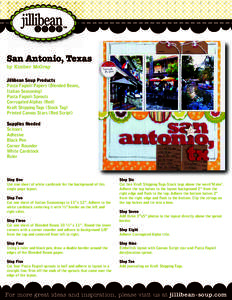 San Antonio, Texas by Kimber McGray Jillibean Soup Products Pasta Fagioli Papers (Blended Beans, Italian Seasoning) Pasta Fagioli Sprouts