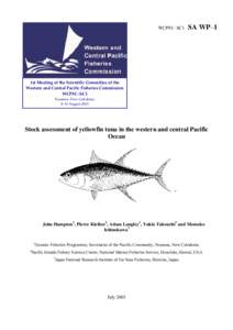 Stock assessment of yellowfin tuna in the western and central Pacific Ocean