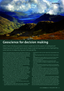 geo-engineering  Geoscience for decision making A BGS Team introduces GeoConnexion readership to the power of underground mapping and 3-D modelling to assist major engineering projects while highlighting some barriers to