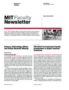 MIT Faculty Newsletter, Vol. XIX No. 1