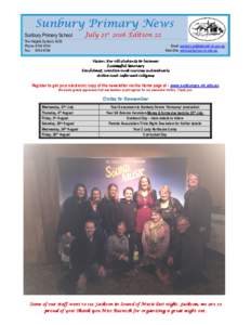 Sunbury Primary News Sunbury Primary School July 21st 2016 Edition 22  The Heights Sunbury 3429