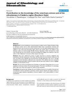 Journal of Ethnobiology and Ethnomedicine