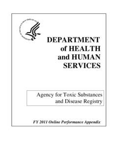 DEPARTMENT of HEALTH and HUMAN SERVICES  Agency for Toxic Substances