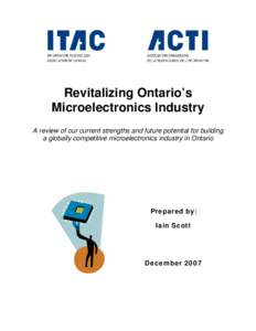 A review of the microelectronics industry in Ontario