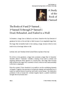 Microsoft Word - Lesson[removed]Samuel 31-2 Samuel 1_ Dead, Beheaded, and Nailed to a Wall