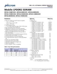 2Gb: x16, x32 Mobile LPDDR2 SDRAM S4