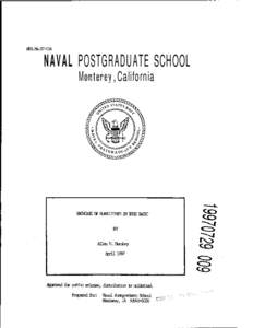 NAVAL POSTGRADUATE SCHOOL M onterey , California BY  h V . I&-&?y