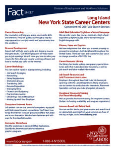 Fact  Division of Employment and Workforce Solutions SHEET