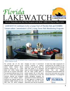 Florida  LAKEWATCH Dedicated to Sharing Information About Water Management and the Florida LAKEWATCH Program Volume[removed])