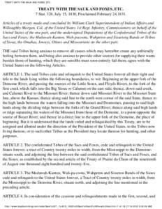 Native American tribes in Nebraska / History of North America / Sauk people / Meskwaki / Midwestern United States / Indigenous peoples of the Americas / Treaty of St. Louis / Black Hawk War / Algonquian peoples / Native American tribes in Iowa