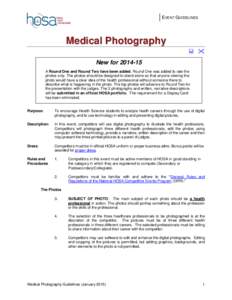 EVENT GUIDELINES  Medical Photography   