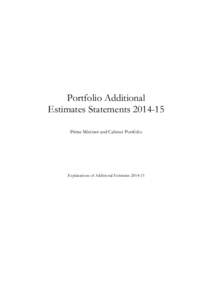 Portfolio Additional Estimates Statements