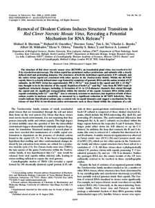 Microbiology / Tobacco mosaic virus / Dianthovirus / Capsid / Cowpea chlorotic mottle virus / Tombusviridae / Tomato bushy stunt virus / Magnesium in biology / Lagovirus / Biology / RNA viruses / Viruses