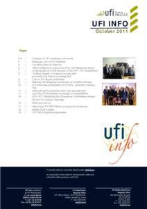 UFI INFO  October 2011 Page 2-3