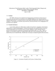 Allocations of Total Maximum Daily Loads of Total Suspended Solids, Nitrogen and Phosphorus for Kawa Stream, Kaneohe, Hawaii TECHNICAL APPENDIX June 21, 2005 A.1.0 Purpose. The TMDL allocation process benefits from disag