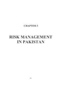 CHAPTER 5  RISK MANAGEMENT IN PAKISTAN  249