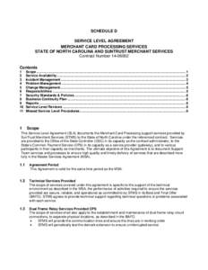 Microsoft Word - Schedule D - Service Level Agreement.doc