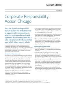   September 2012 Corporate Responsibility: Accion Chicago