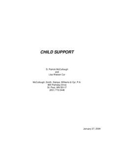 CHILD SUPPORT  D. Patrick McCullough and Lisa Watson Cyr