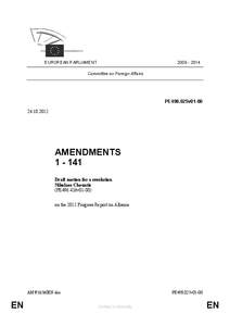 [removed]EUROPEAN PARLIAMENT Committee on Foreign Affairs  PE498.025v01-00