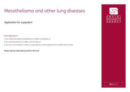 Mesothelioma and other lung diseases application form