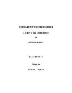 BORDERLANDS OF WESTERN CIVILIZATION A History of East Central Europe by