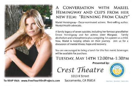 A Conversation With Mariel Hemingway and Clips From Her New Film: 