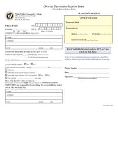 Official Transcript Request Form  E ST