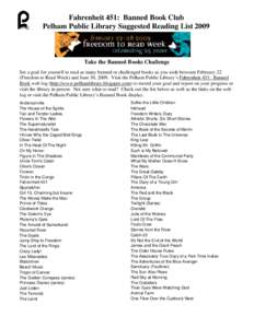 Microsoft Word - Banned Book List for 2009.doc