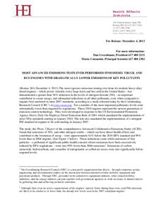 Emission standards / Smog / Air dispersion modeling / Environment of California / Vehicle emissions control / California Air Resources Board / Volatile organic compound / Diesel engine / European emission standards / Pollution / Atmosphere / Air pollution