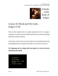 Microsoft Word - Lesson 14  Judges_Micah and His Gods.doc