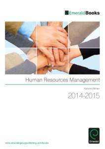 Human Resources Management Autumn/Winter[removed]www.emeraldgrouppublishing.com/books